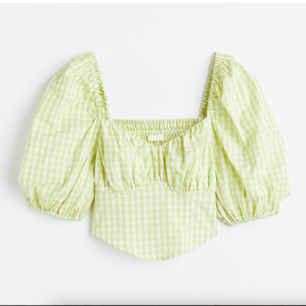 H&M Puff Sleeve Cotton Blouse **WORN ONCE**